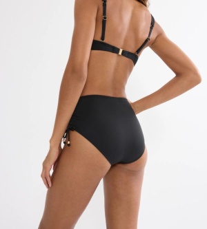 Slip de baie cu acoperire mare, Triumph Summer Tropics Maxi Negru - Img 2