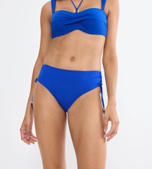 Slip de baie reglabil cu acoperire medie, Triumph Summer Twist Midi 01 Albastru