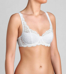 Sutien buretat cu dantelă, Triumph Amourette 300 WHP Alb - Img 1