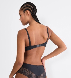 Sutien cu armătură, fără burete, Triumph Amourette Graphic W Negru - Img 2