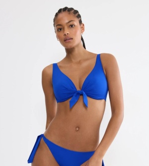 Sutien de baie cu armătură și decolteu adânc, Triumph Summer Twist W Albastru