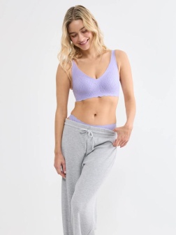 Sutien fără armătură, cupe detașabile, Sloggi ZERO Feel Bliss Soft bra Lila - Img 4