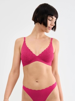 Sutien push-up fără armătură, Sloggi ZERO Feel Bliss THE UP P Bra Ciclam