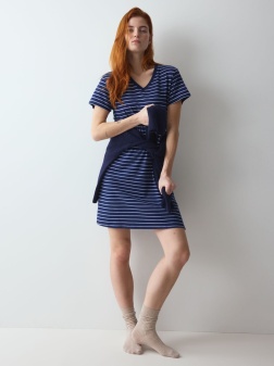 Cămașă de noapte din bumbac 100% cu mâneci scurte, Triumph Nightdresses NDK 08 - Img 3