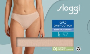 Chilot damă clasic din bumbac organic, Sloggi GO Daily Cotton Tai Bej - Img 7