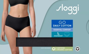 Chilot damă cu talie înaltă Sloggi GO Daily Cotton Highwaist Negru - Img 7