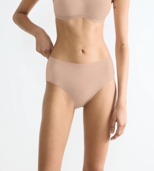 Chilot damă midi din bumbac organic, Sloggi GO Daily Cotton Midi Bej