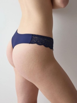 Chilot din dantelă, Triumph Amourette Hipster String Bleumarin - Img 3