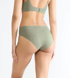 Chiloți cu croială înaltă, Sloggi ZERO Feel Bliss High leg Verde - Img 2