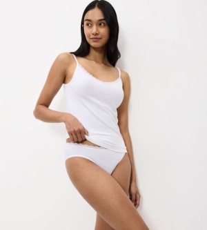 Maieu invizibil din bumbac, cu bretele subțiri, Triumph Feel Of Cotton Spaghetti Top - Img 3