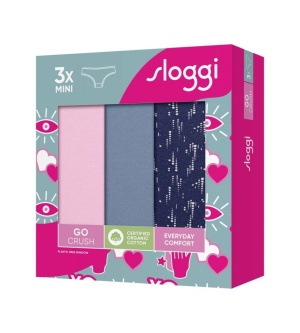 Pachet de 3 Chiloți cu talie joasă, Sloggi GO Crush Mini C3P