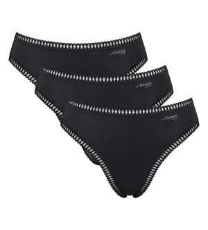 Pachet de 3 Chiloți răscroiți, Sloggi GO Crush High leg C3P Negru - Img 2