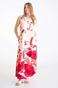 Rochie lungă de vară, Lisca Portofino 49630, Roșu - Img 4