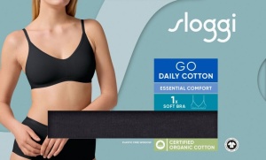 Sutien bumbac fără armătură, Sloggi GO Daily Cotton Soft bra Negru - Img 7