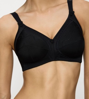 Sutien clasic, fără armătură Triumph Doreen + Cotton 01 N Negru - Img 3