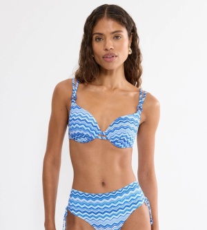 Sutien de baie cu armătură și cupe buretate, Triumph Mix & Match Summer WP Albastru