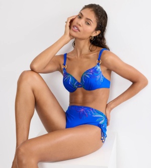 Sutien de baie cu armătură și cupe buretate, Triumph Summer Tropics WP Albastru - Img 4