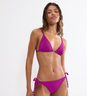 Sutien de baie triunghiular, fără armătură cu lurex strălucitor, Triumph Summer Sunset N Mov