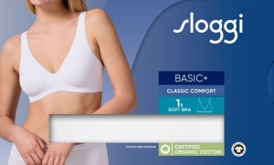 Sutien esențial din bumbac fin cu decolteu în V, Sloggi Basic+ Soft Bra - Img 7