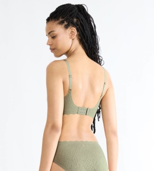 Sutien fără armătură, cupe detașabile, Sloggi ZERO Feel Bliss Soft bra Verde - Img 3