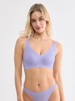 Sutien fără armătură, cupe detașabile, Sloggi ZERO Feel Bliss Soft bra Lila