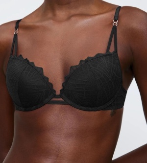 Sutien push-up cu dantelă, Triumph That Night in Vegas WHU Negru - Img 3
