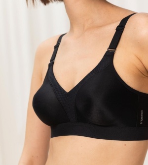 Sutien sport fără armătură, cu cupe modelatoare și respirabile, Triumph Triaction Wellness N Negru - Img 11