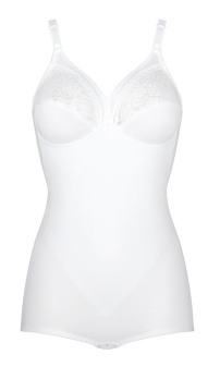 Body cu dantelă, Triumph Formfit Body Suit Alb - Img 3