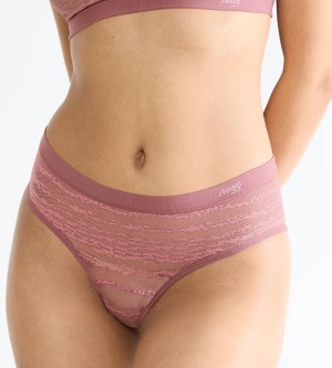 Boxeri din dantelă, Sloggi FREE Evolve Hipster Lace Roz - Img 3