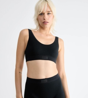 Bustieră din bumbac, Sloggi Double Comfort Top Negru
