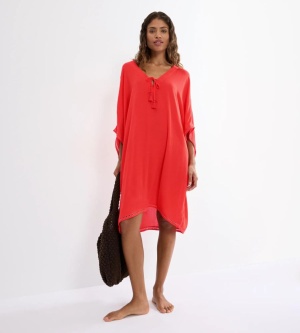 Caftan de plajă Triumph Beach MyWear Kaftan Coral - Img 4