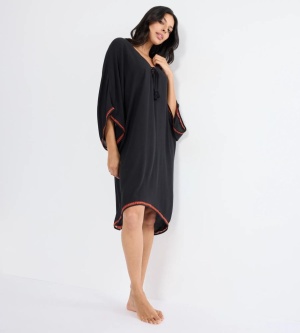 Caftan de plajă Triumph Beach MyWear Kaftan Negru - Img 4