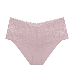 Chilot din dantelă cu talie înaltă tip bandeau, Triumph Pretty Modal Maxi Roz - Img 5