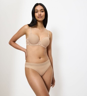 Chiloți string din modal, Triumph Feel of Modal String Bej - Img 3