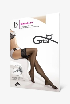 Ciorapi cu bandă adezivă Gatta Michelle 01 cu dantelă senzuală 15 DEN, Daino - Img 8