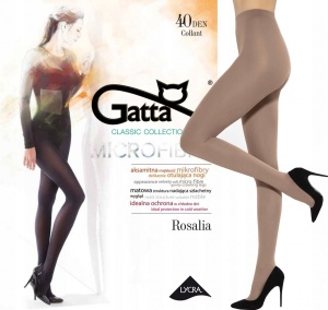 Ciorapi pantaloni din microfibră, semiopaci, mați, Gatta Rosalia 40 DEN Latte