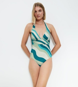 Costum de baie întreg cu cupe burete detașabile, Triumph Summer Mix & Match OP Plunge