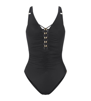 Costum de baie întreg, modelator, cu cupe buretate, Triumph Summer Twist OP 04 Negru - Img 5