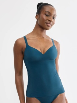 Maieu cu sutien Lift up integrat, Sloggi ZERO Feel 2.0 THE UP Bra Shirt Albastru