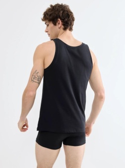 Maiou bărbătesc din bumbac, Sloggi SLG Base Tank Top Negru - Img 2