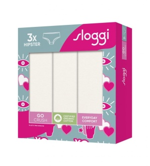 Pachet de 3 boxeri, Sloggi GO Crush Hipster C3P Crem