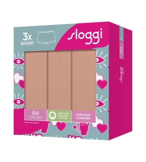 Pachet de 3 chiloți Sloggi GO Crush Short C3P Bej