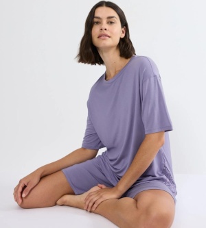 Pijama scurtă Triumph Timeless Sensuality Lila din modal - Img 4