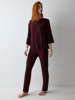 Set pijama Triumph Amourette PK LSL Bordo