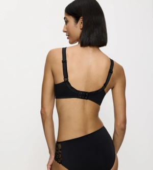 Sutien clasic ideal pentru cupe mari, cupa G, fără armătură, Triumph Delicate Doreen N, Negru - Img 2