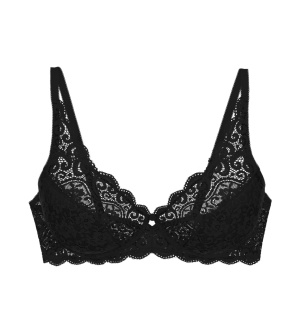 Sutien cu armătură din dantelă florală, Triumph Amourette W Negru - Img 5