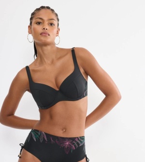 Sutien de baie cu armătură minimizer, Triumph Summer Tropics WP 01, Negru