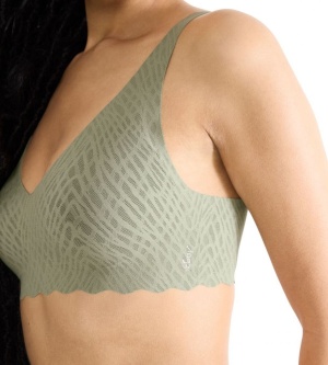 Sutien fără armătură, cupe detașabile, Sloggi ZERO Feel Bliss Soft bra Verde - Img 10