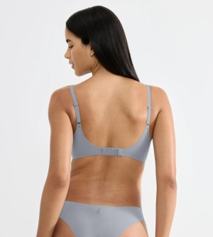 Sutien push-up cu burete detașabil, fără armătură, Sloggi ZERO Feel 2.0 THE UP P Bra Gri - Img 2