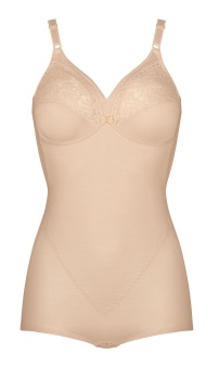 Body cu dantelă, Triumph Formfit Body Suit Bej - Img 3